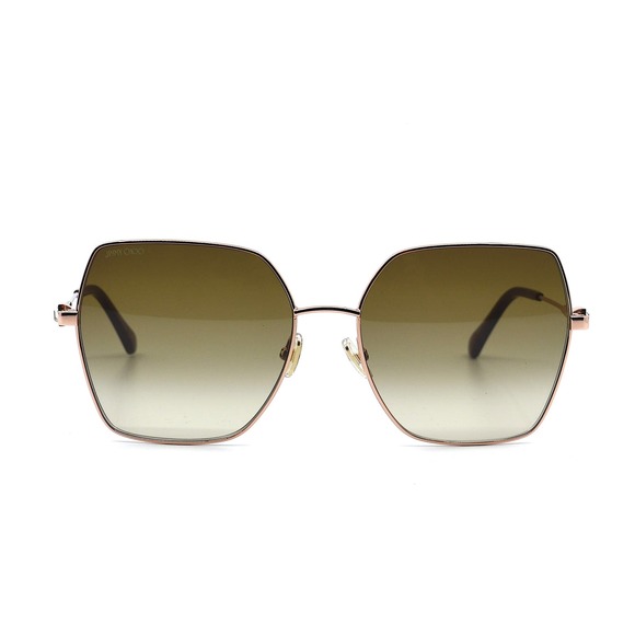 JIMMY CHOO REVES/S DDB GOLD COPPER BROWN GRADIENT WOMEN'S SUNGLASSES - Picture 2 of 10